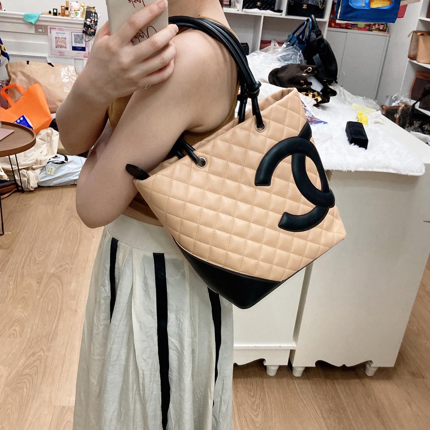 Chanel Cambon Tote Bag 大全套 有卡 有貼 有塵袋