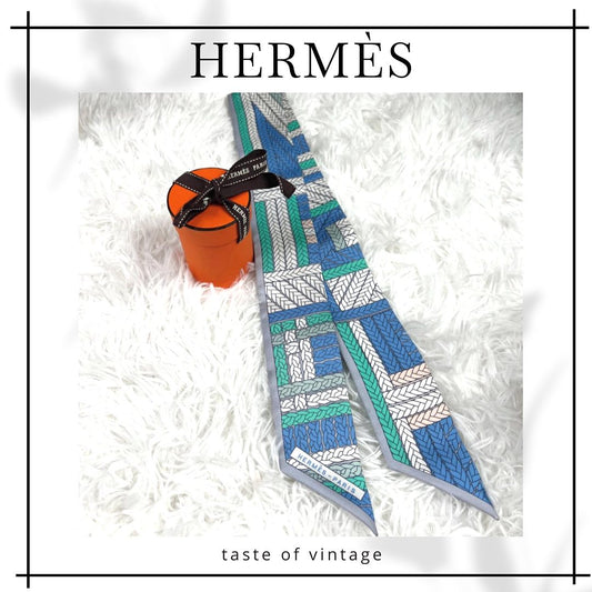 Hermes Twilly 100% Silk 真絲絲巾 連原裝盒