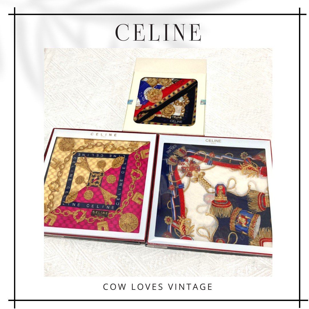 Celine Scarves with Box (Made in Japan) 絲巾連原裝盒 （日本製）