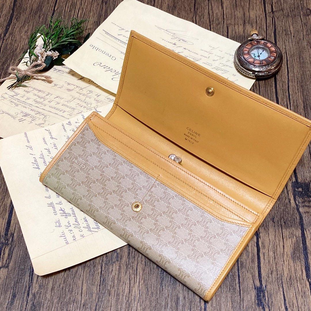 Celine White Macadam Long Wallet 經典白色老花長銀包