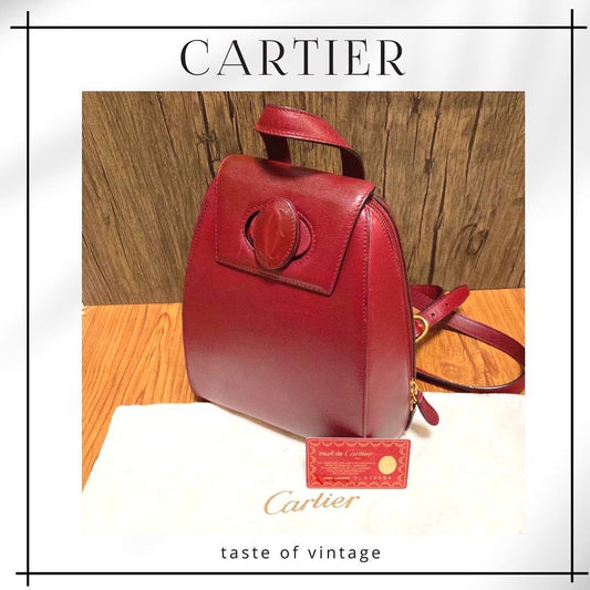 Cartier 1990-2000s Must de Backpack 卡地亞波爾多紅背囊