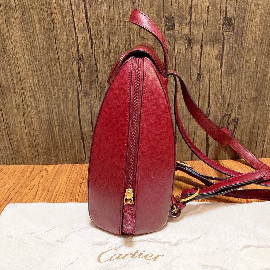 Cartier 1990-2000s Must de Backpack 卡地亞波爾多紅背囊