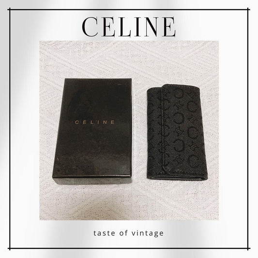 Celine Black Key Case 黑色暗花鎖匙包