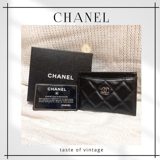 Chanel CC Black Card Holder