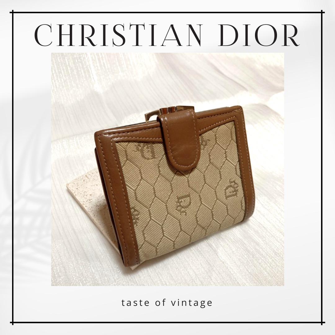 Christian Dior Vintage Honeycomb Bifold Wallet 蜂巢格老花兩折銀包