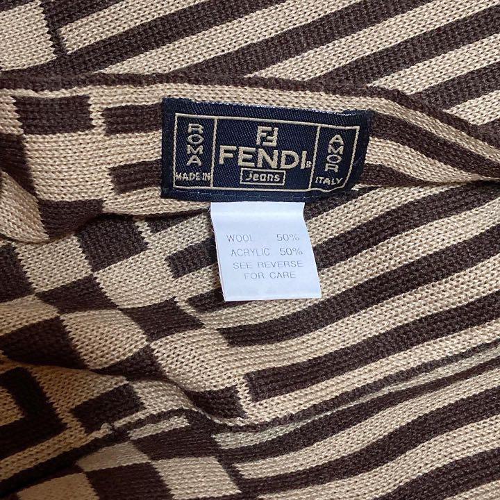 Fendi Classic FF Brown 100% Wool Scarf 啡色老花100%羊毛頸巾