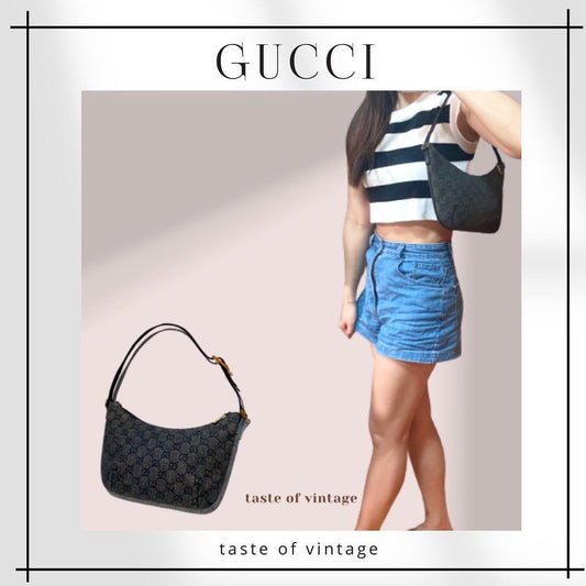 Gucci GG Canvas Shoulder Bag (Gray) 灰色腋下包
