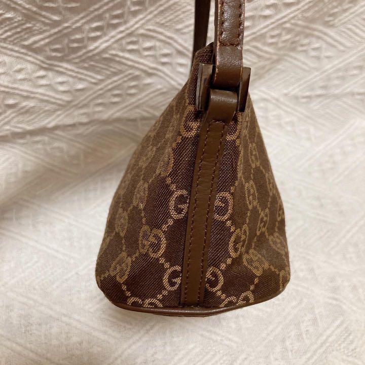 Gucci Boat Pochette GG Canvas Bag (Brown) 啡色餃子袋
