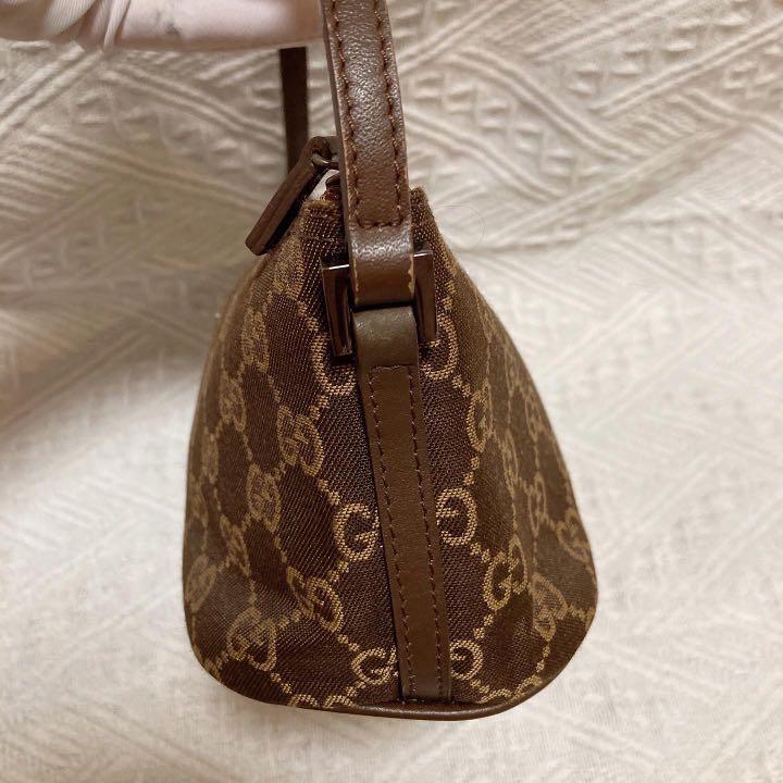 Gucci Boat Pochette GG Canvas Bag (Brown) 啡色餃子袋