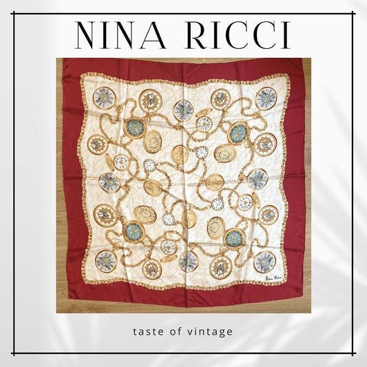 Nina Ricci Vintage Big Scarves (Made in Italy) 意大利製100%絲大絲巾